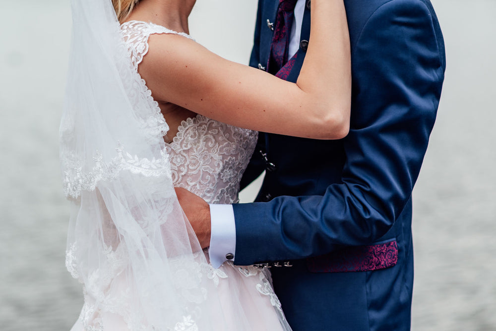 Bride and groom at their wedding